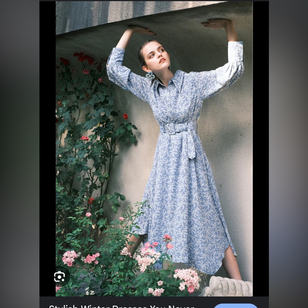Petite studio Sydney dress-blue print